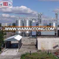 Galvanized assembly grain storage silo bins with handling equipments, cleaning system and drying system/steel silos project